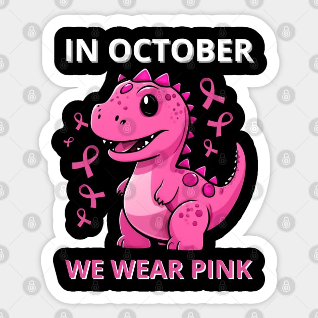 in october we wear pink Sticker by mdr design